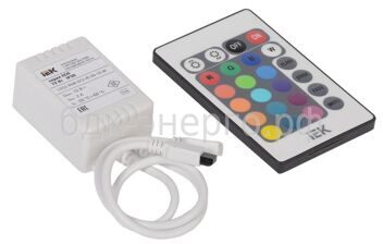 (LSC2-RGB-072-IR-20-12-W) Контроллер с ПДУ ИК RGB 3 канала 12В, 2А, 72Вт IEK-eco