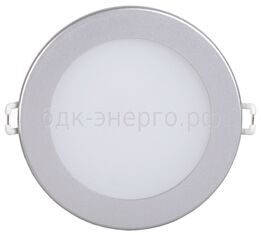 (LDVO0-1603-1-7-K23) Светильник ДВО 1603 серебро круг LED 7Вт 3000 IP20
